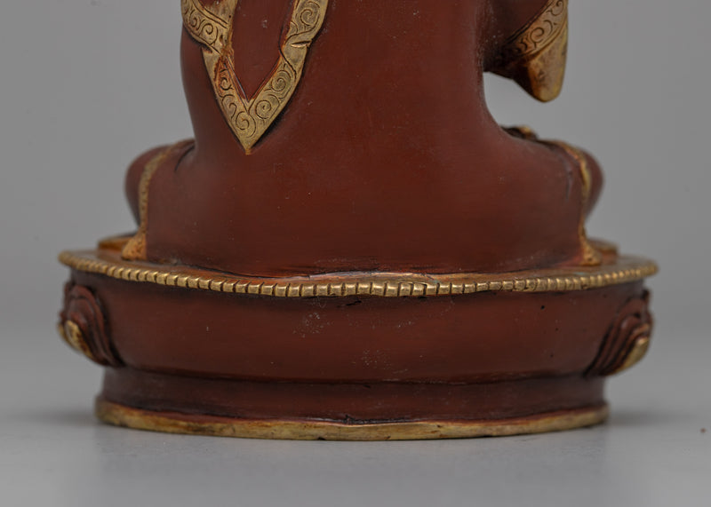 Vairocana Bouddha in Oxidized Copper | Enlightenment Art From Nepal