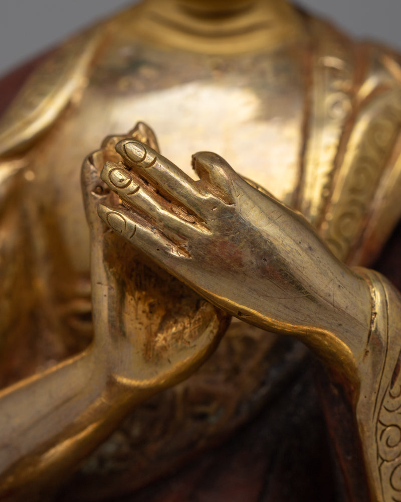 Vairocana Bouddha in Oxidized Copper | Enlightenment Art From Nepal