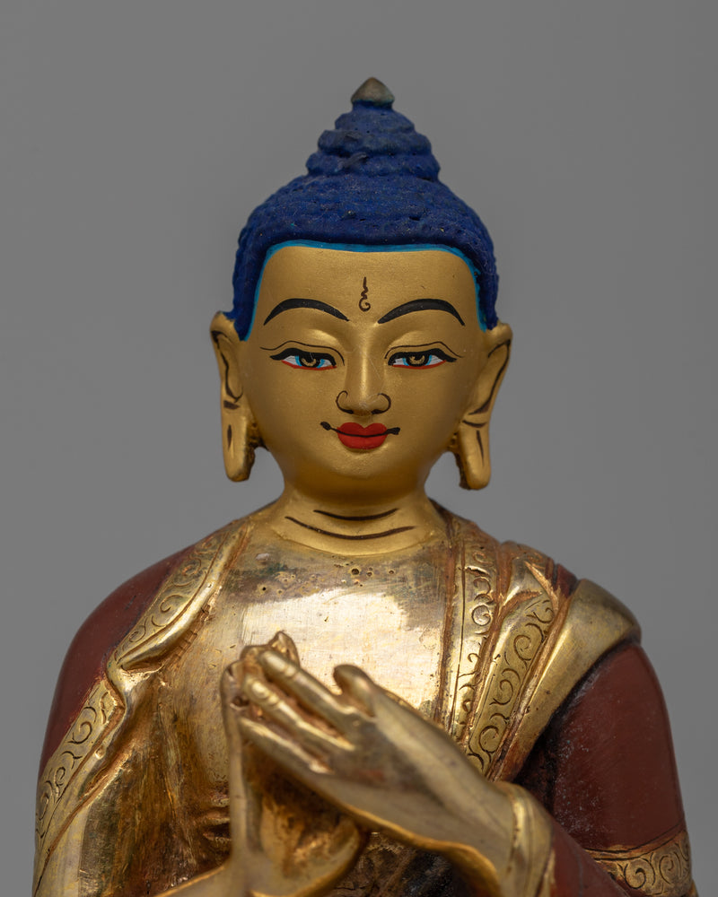 Vairocana Bouddha in Oxidized Copper | Enlightenment Art From Nepal