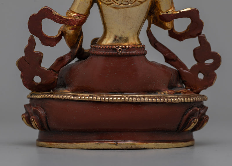 Enlightening Dorje Sempa Gold Statiue | Himalayan Sacred Artwork