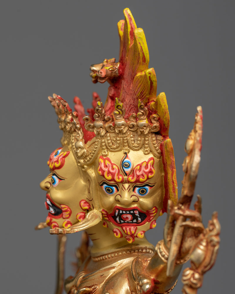 Hayagreeva Sculpture  | 24K Gold Gilded Enlightenment