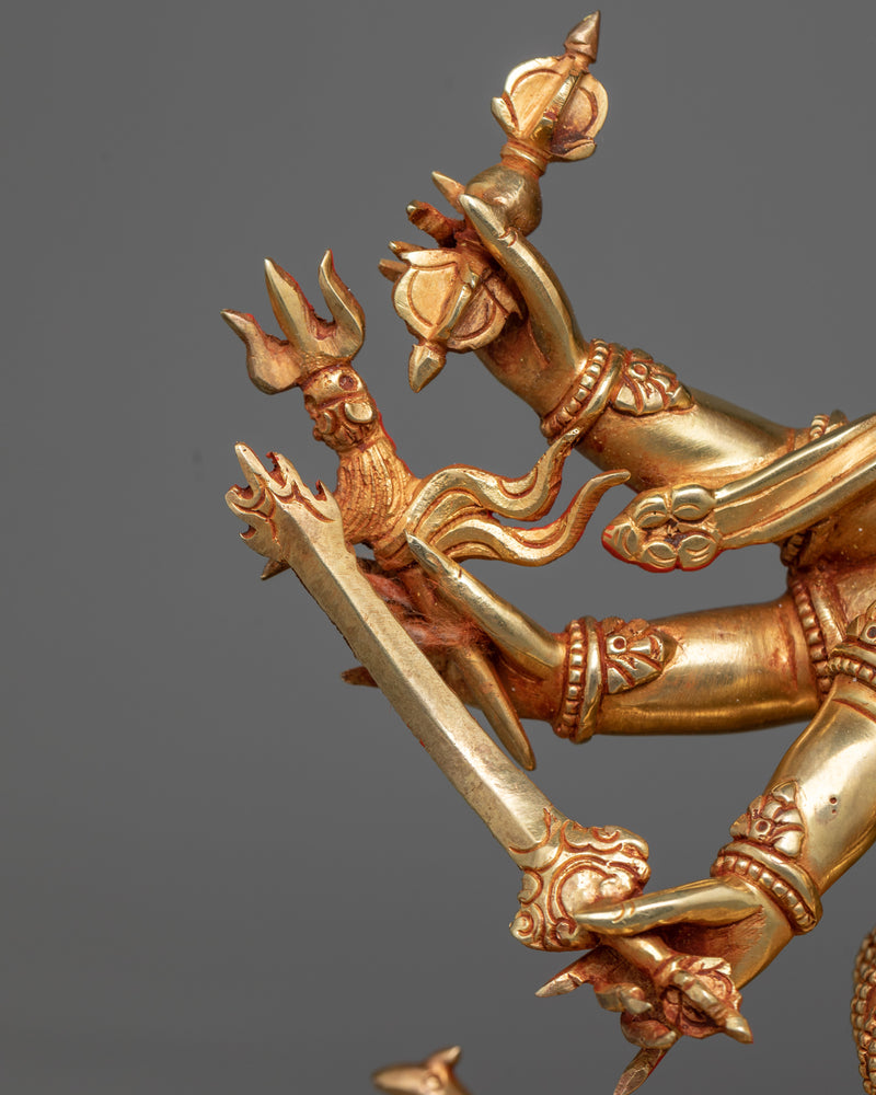 Hayagreeva Sculpture  | 24K Gold Gilded Enlightenment