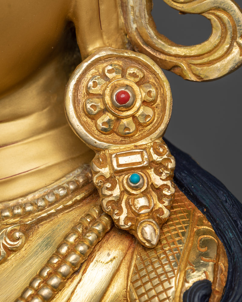 24K Gold Gilded Aparamita Amitayus Buddha Statue | Traditional Artwork