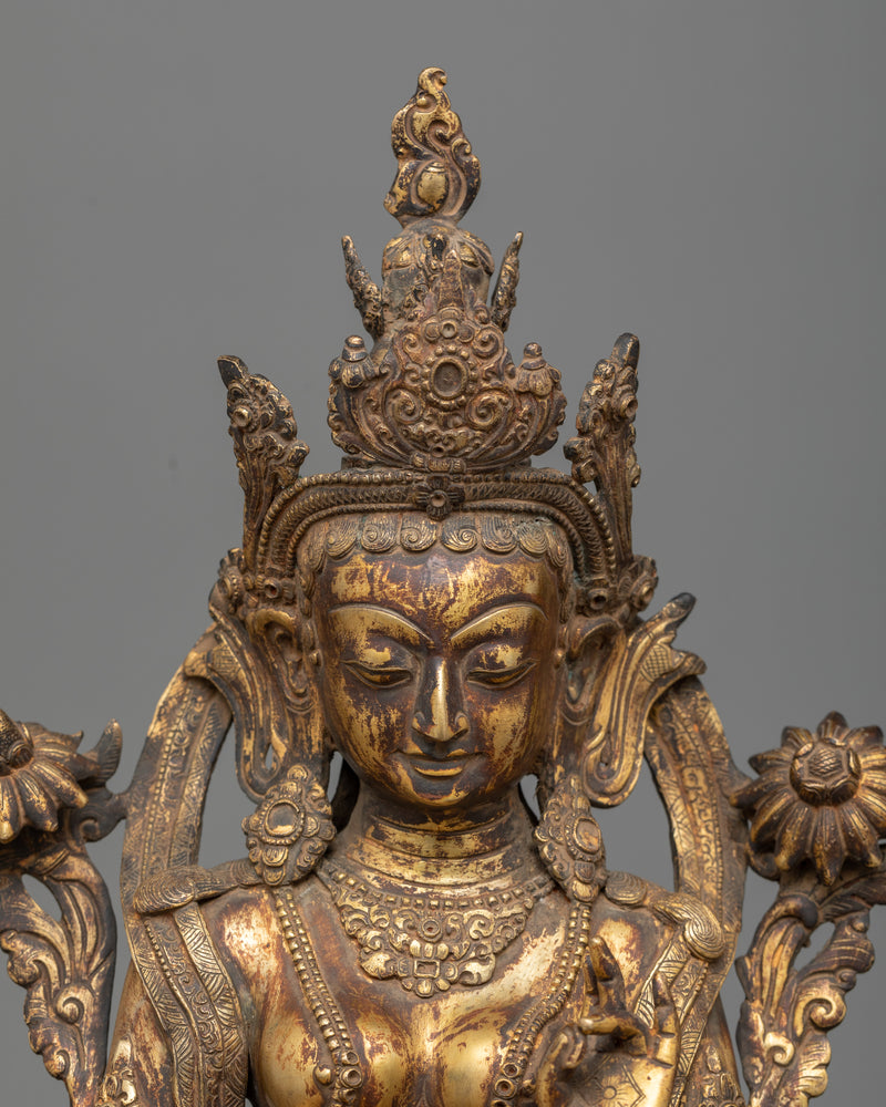 green tara antique-statue