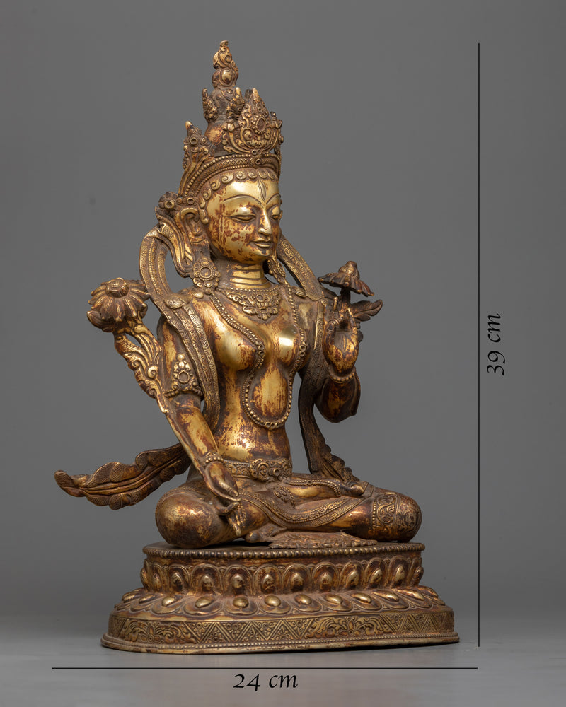 white-tara-antique statue 