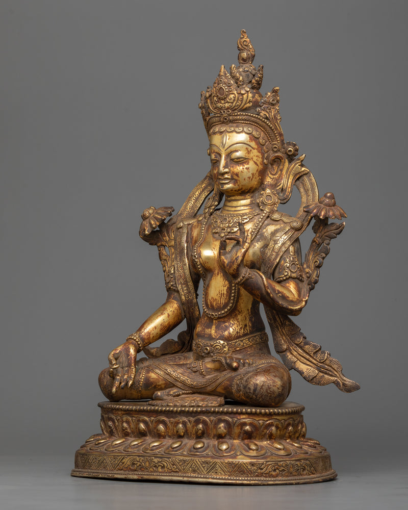 white-tara-antique statue 