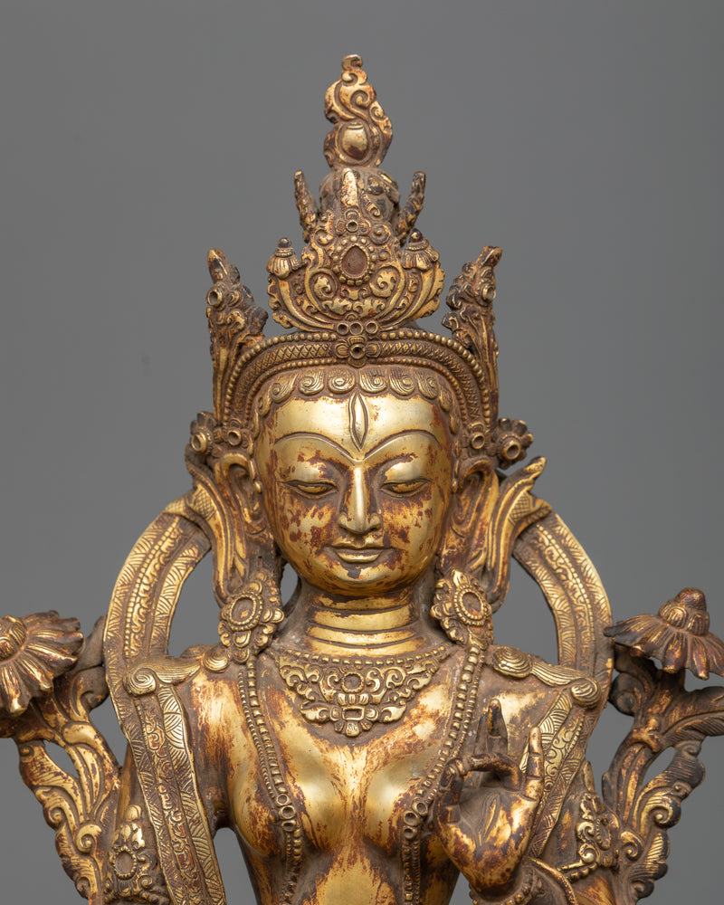 white-tara-antique statue 