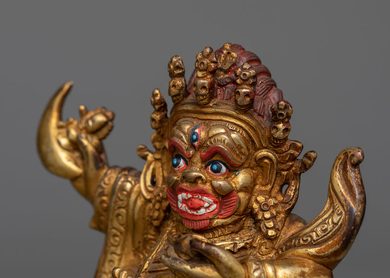 Compact Mahakala Bernagchen Statue | Himalayan Nepalese Artwork