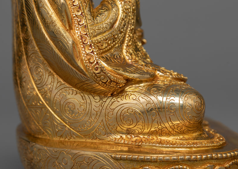 Guru Padmasambhava Mantra Statue | 24K Gold Gilded Spiritual Icon