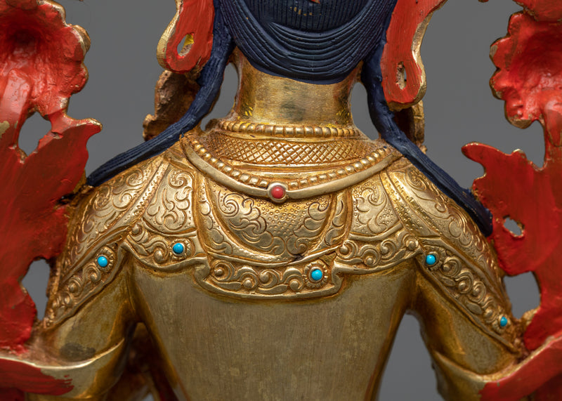 Dolma Karpo (White Tara) Sculpture | 24K Gold Gilded Serenity