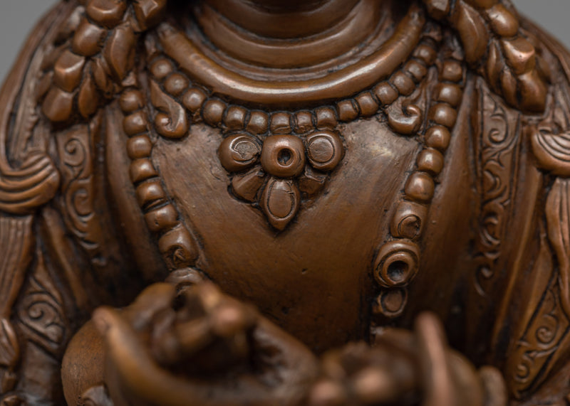 Vajradhara Buddha in Oxidized Copper | Emblem of Primordial Wisdom