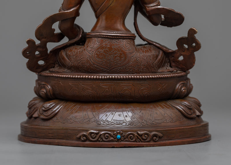 Vajrasattva Oxidized Copper Statue | Symbol of Purification