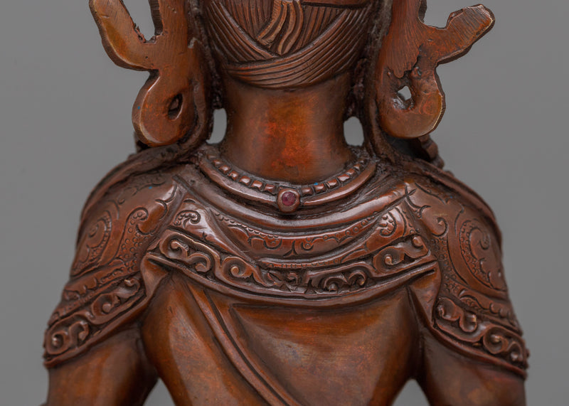 Amitayus Oxidized Copper Statue | Buddha of Longevity