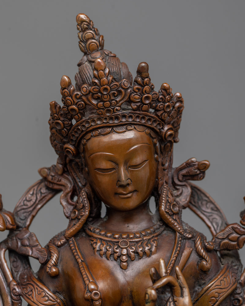 green-tara-oxidized sculpture