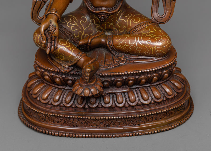 Green Tara Oxidized Statue | Exquisite Symbol of Compassion