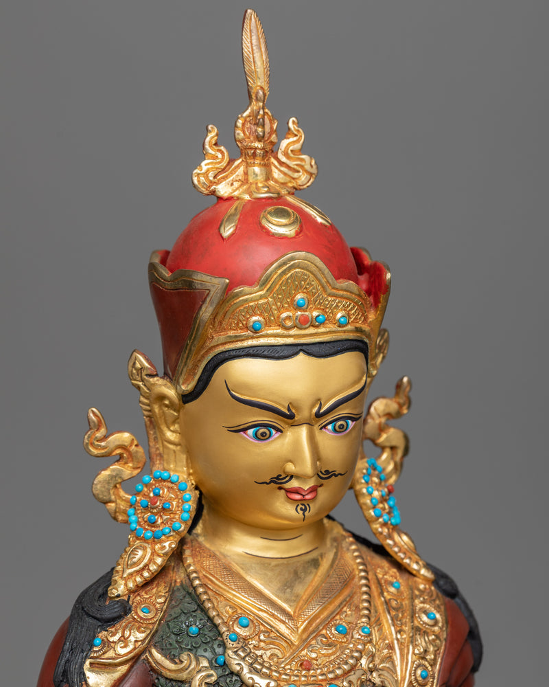 Padmasambhava Statue in 24K Gold | A Sacred Tribute to the Second Buddha