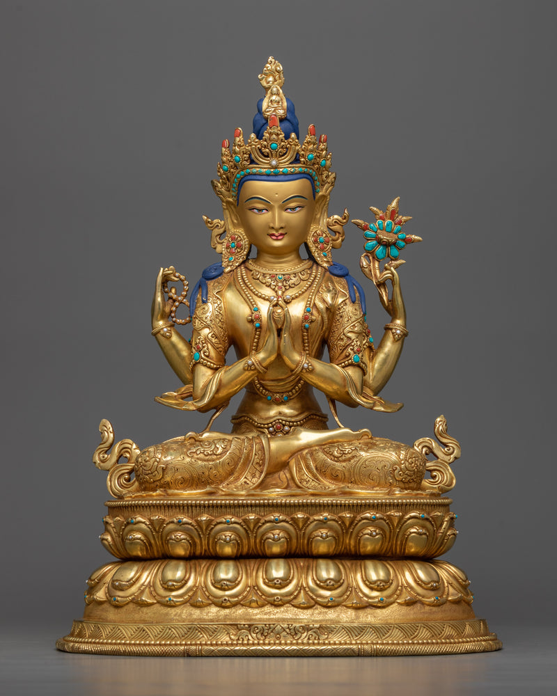 16.5 Inches Chenrezig Statue