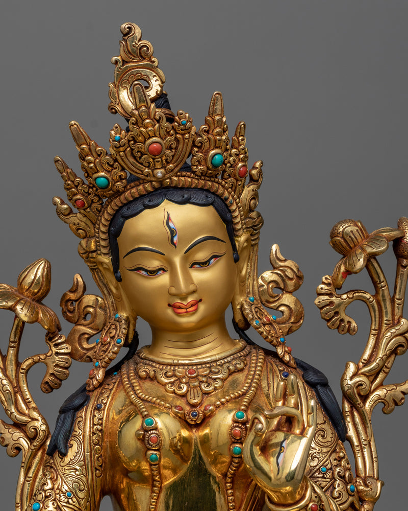 Seven-Eyed White Tara Statue | Emblem of Compassion and Healing