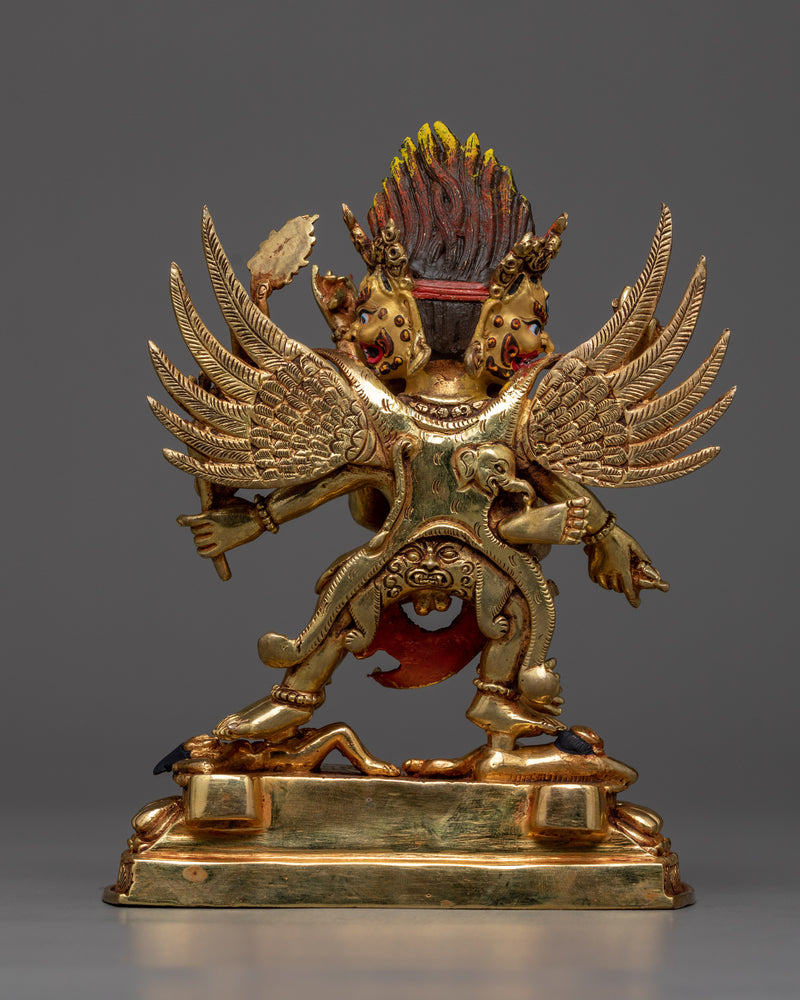 Vajrakilaya Statue in Triple-Layered 24K Gold | A Potent Tantric Symbol