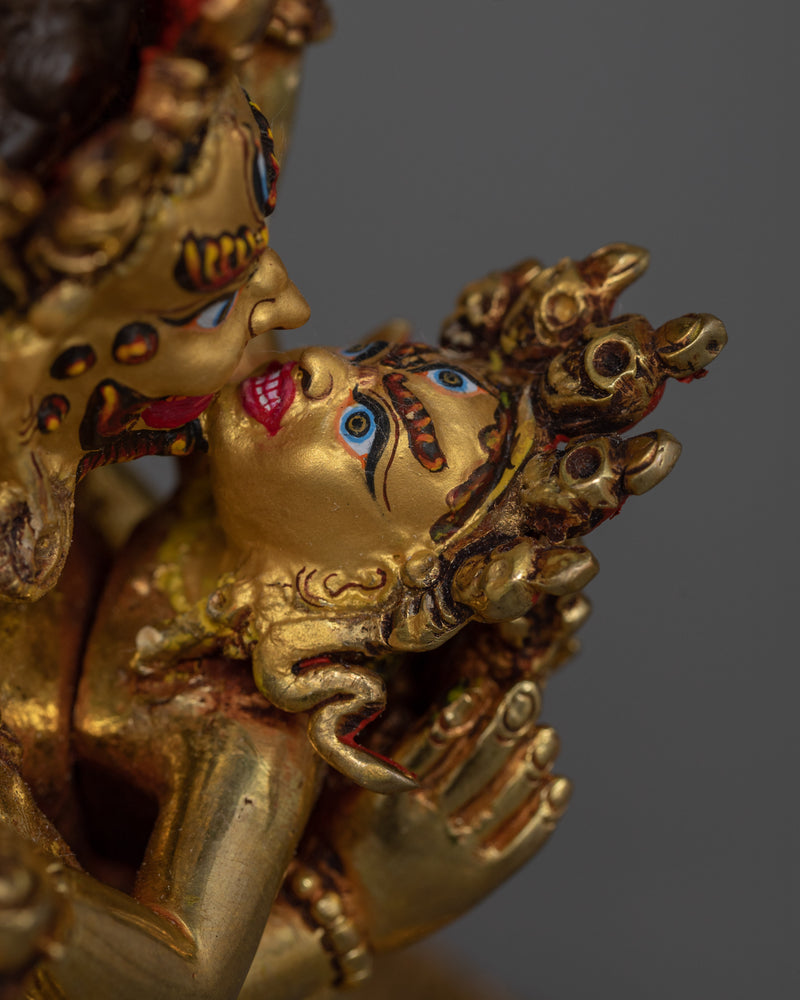 Vajrakilaya Statue in Triple-Layered 24K Gold | A Potent Tantric Symbol