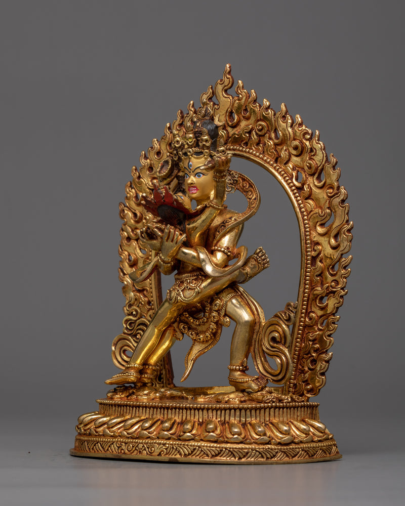 chakrasambhara-gilt statue