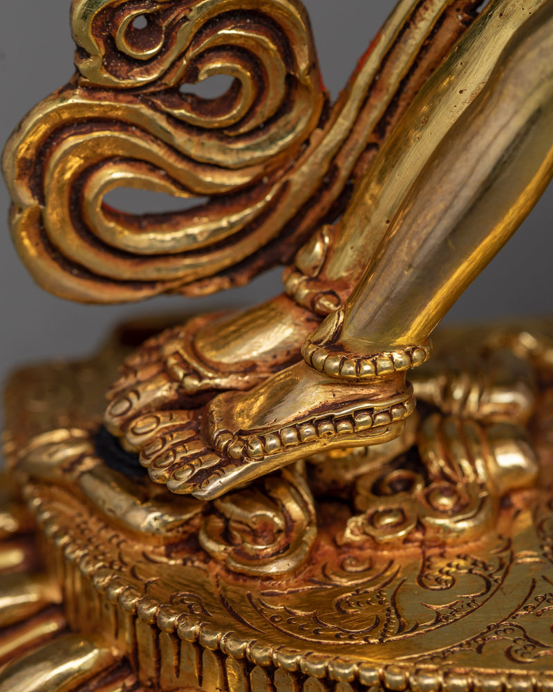 Chakrasamvara Gilt Statue | Emblem of Union and Enlightenment