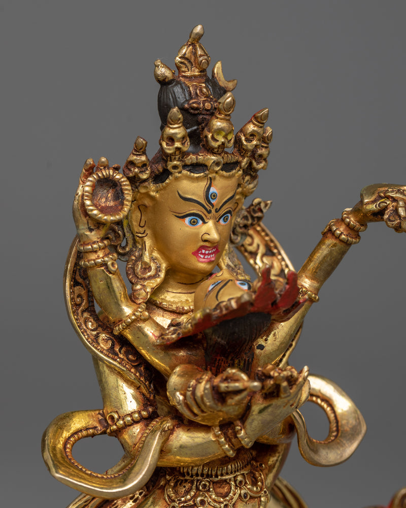 chakrasambhara-gilt statue