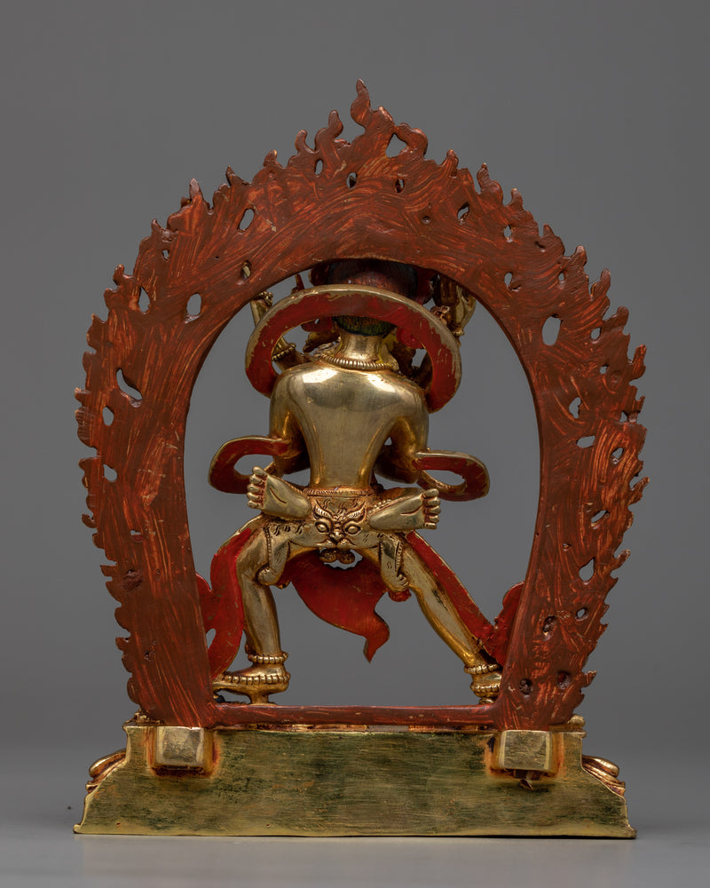 Samvara Statue in Triple-Layered 24K Gold | A Tantric Masterpiece of Spiritual Transformation