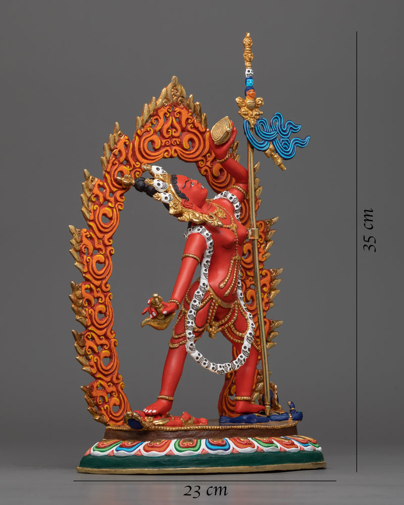 red vajrayogini-statue