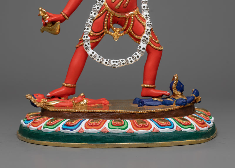 Red Vajrayogini Statue in 24K Gold | A Symbol of Fierce Feminine Wisdom