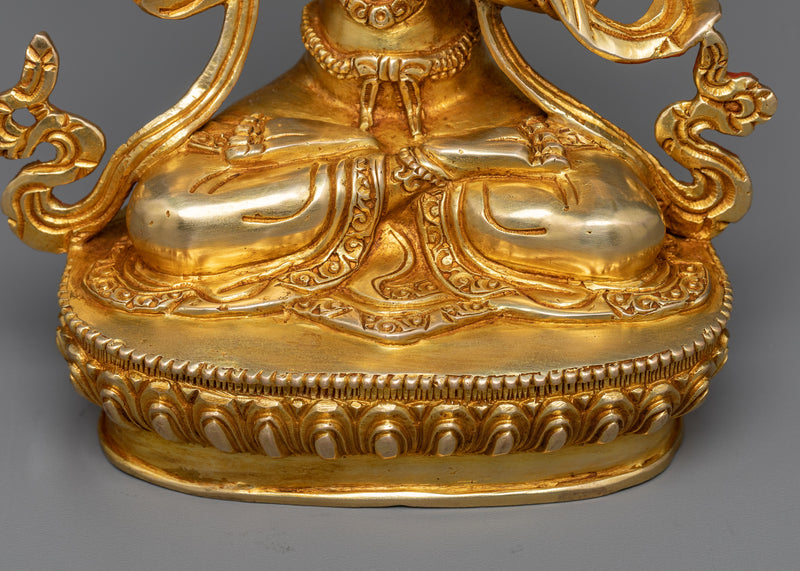 Manjushri Bodhi Statue in 24K Gold | A Beacon of Wisdom and Understanding