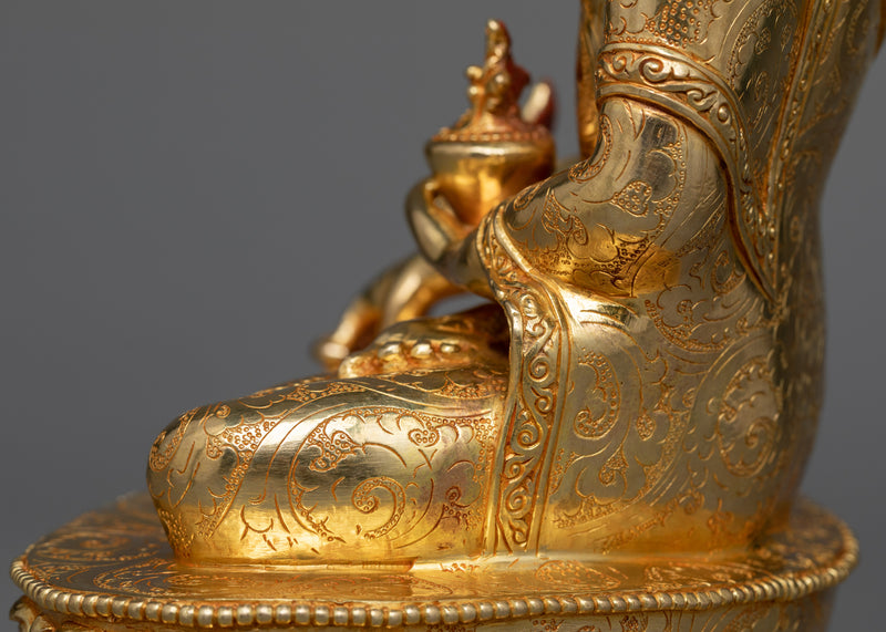 Medicine Master Buddha Statue in 24K Gold | A Symbol of Healing and Wellbeing