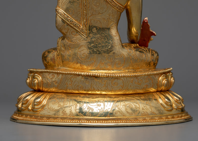 Medicine Master Buddha Statue in 24K Gold | A Symbol of Healing and Wellbeing