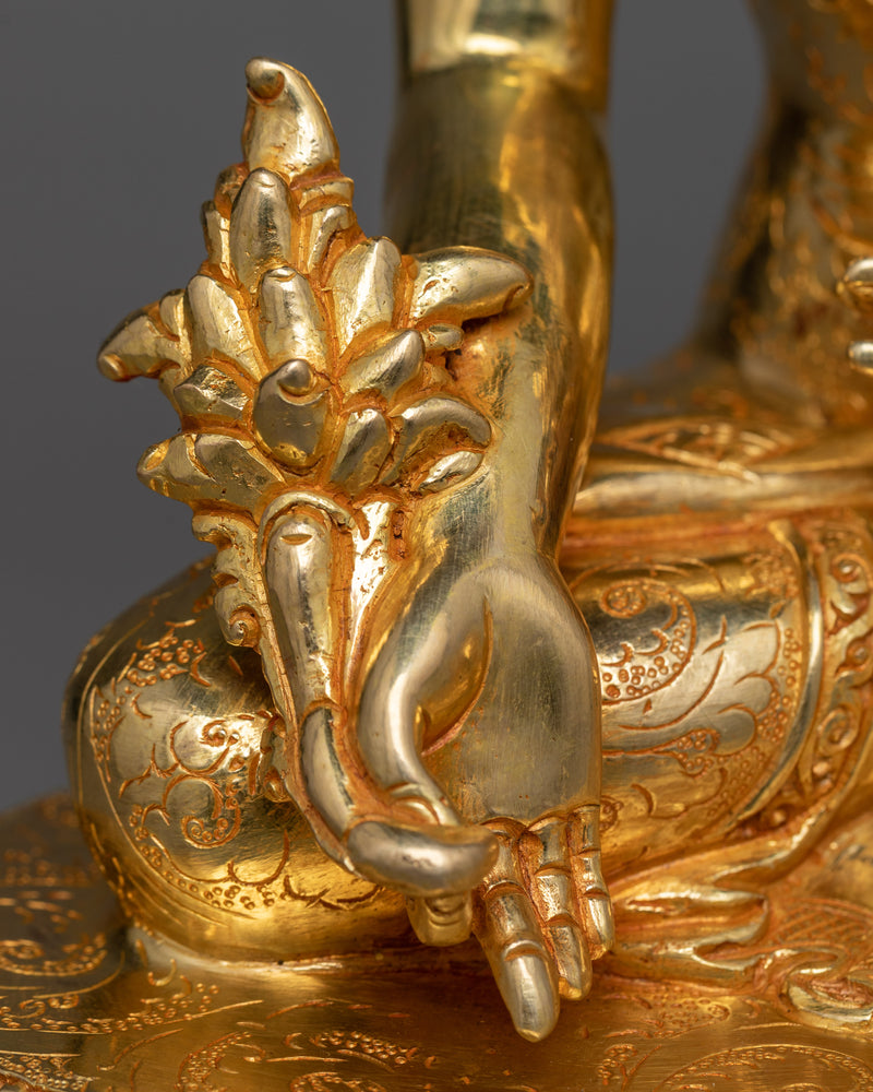 Medicine Master Buddha Statue in 24K Gold | A Symbol of Healing and Wellbeing