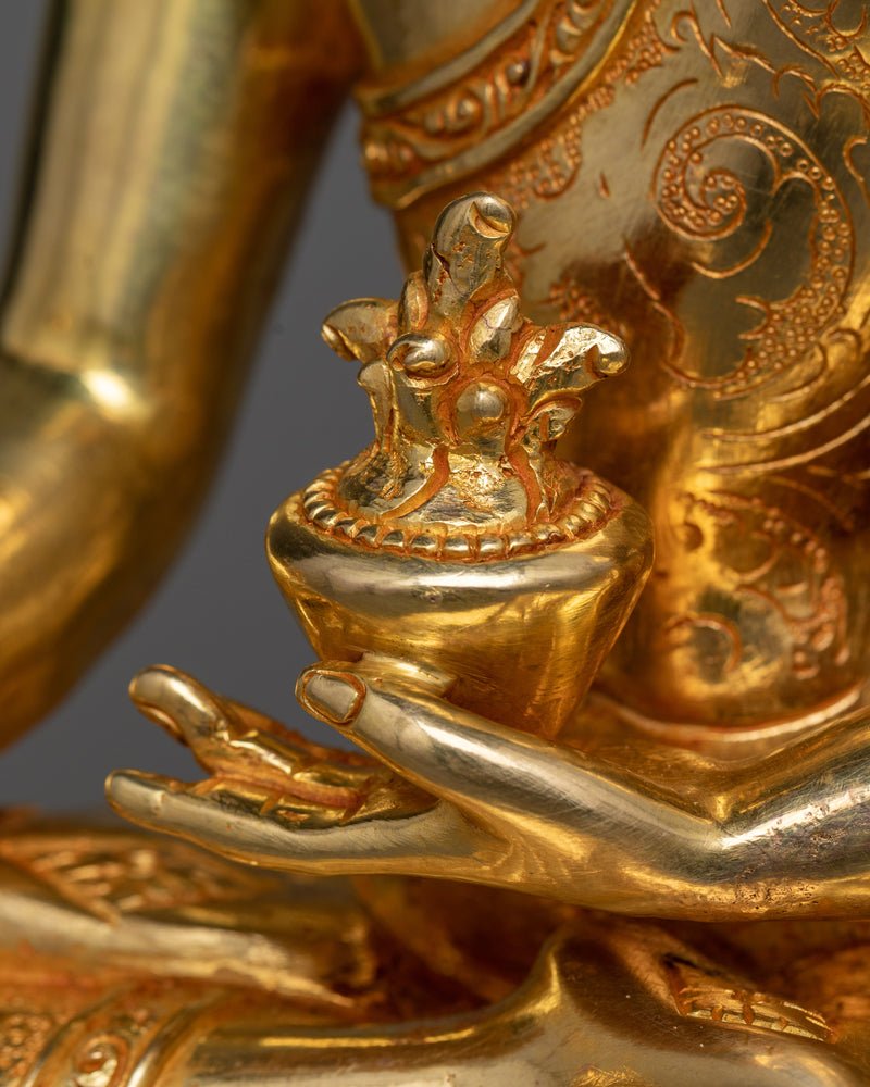 Medicine Master Buddha Statue in 24K Gold | A Symbol of Healing and Wellbeing