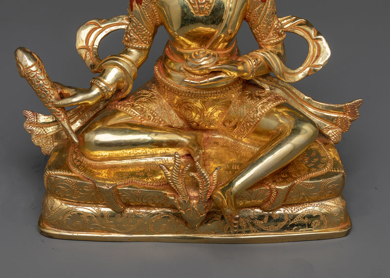 Sukhasiddhi Tilopa Statue in 24K Gold | A Tribute to Tantric Mastery