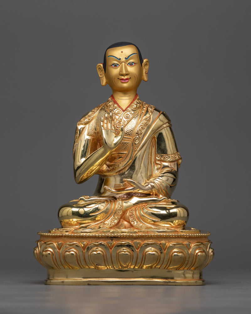 Tsongkhapa Meditation Statue Set with Disciples | A Beacon of Philosophical Wisdom