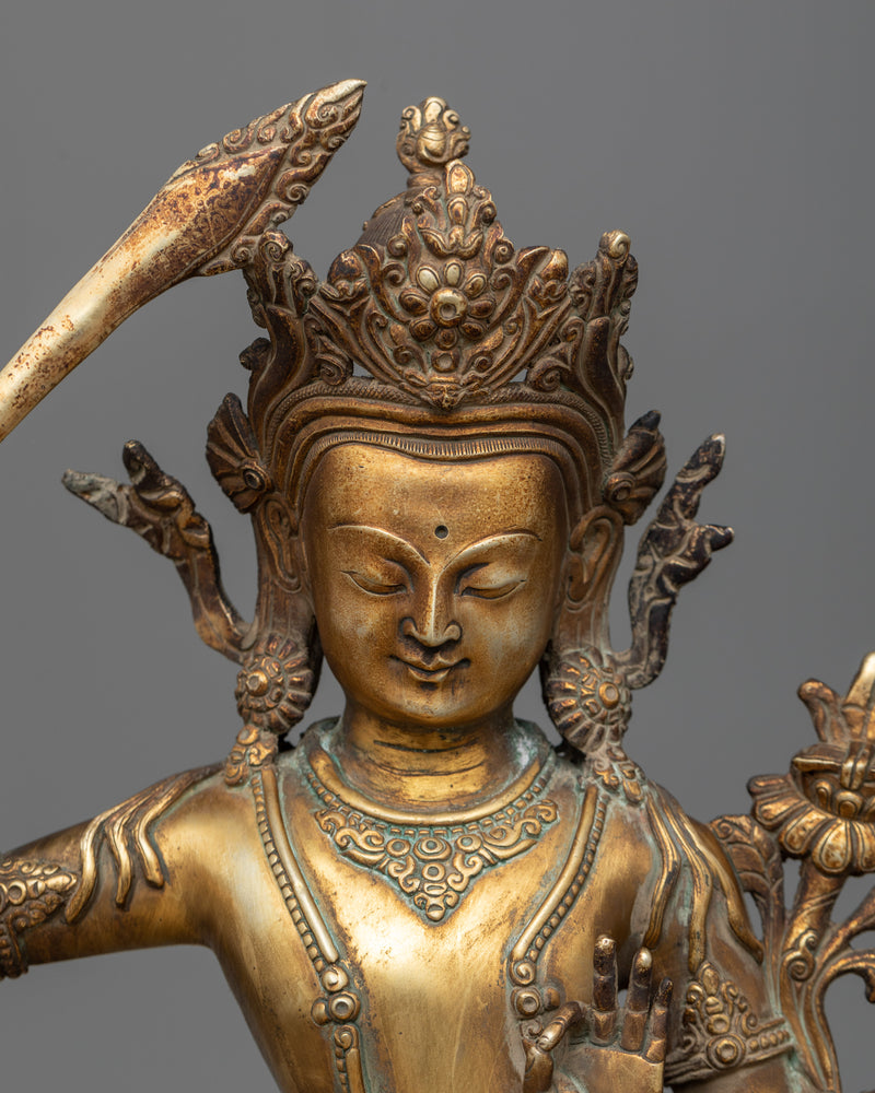 manjushri-antique finished statue