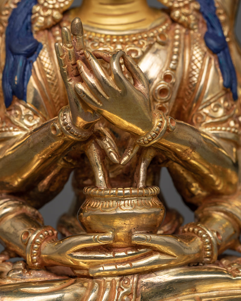 Manjushri Namasamgiti Statue in 24K Gold | A Celebration of Wisdom and Eloquence