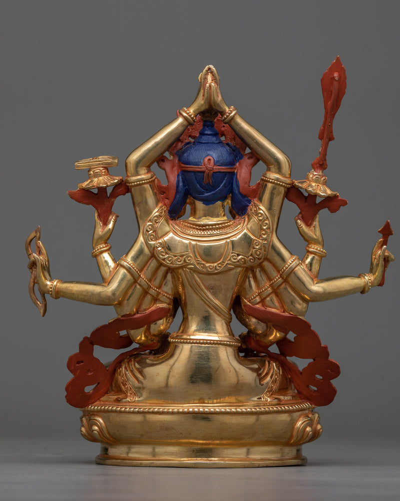 Manjushri Namasamgiti Statue in 24K Gold | A Celebration of Wisdom and Eloquence