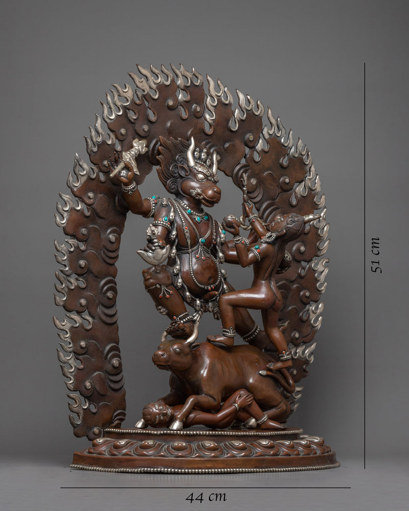 Yamantaka with consort sculpture