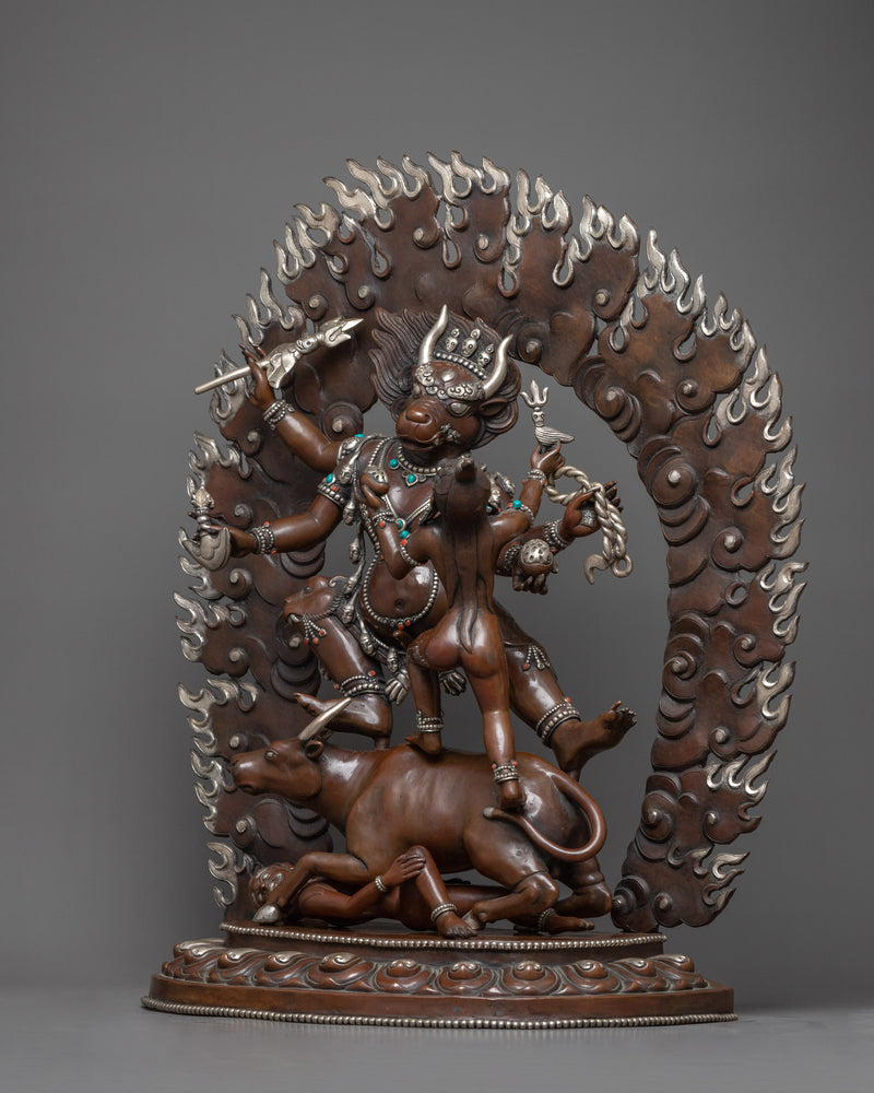 Yamantaka with consort sculpture