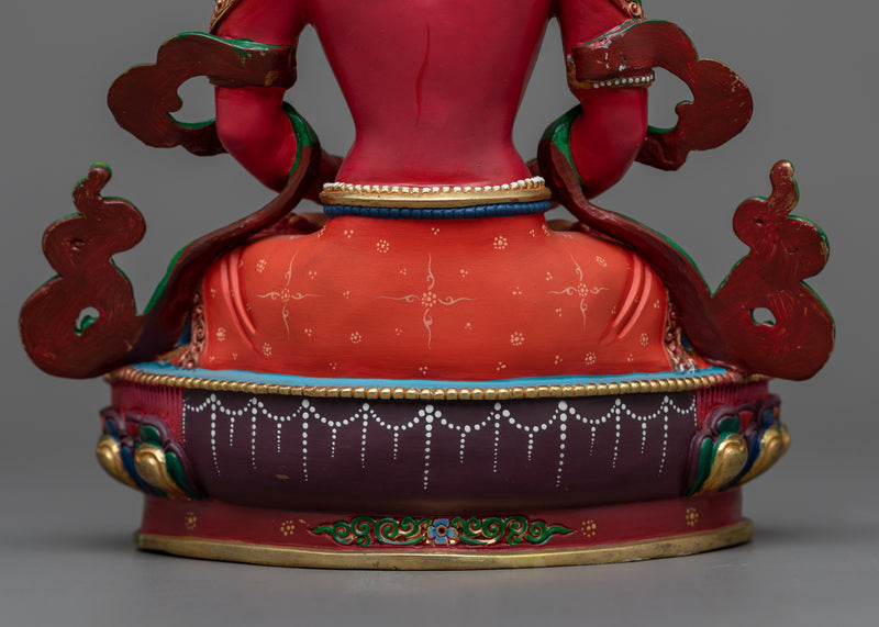 Amitayus Buddha Lotus Family Sculpture | A Beacon of Longevity and Wisdom