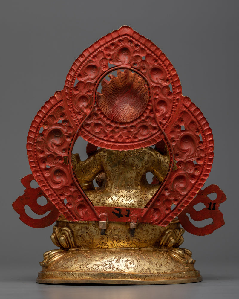 Shanglon Dorje Dudul Statue in 24K Gold | A Symbol of Fearless Energy and Protection