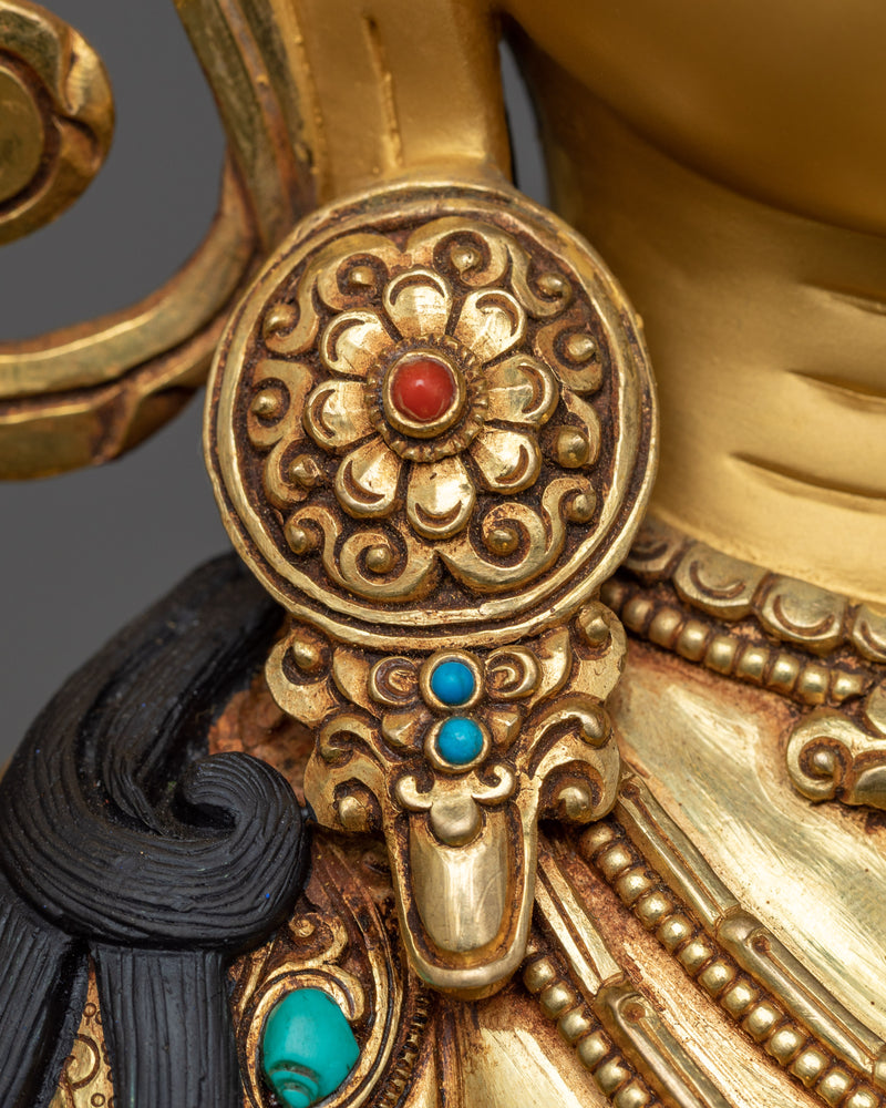 White Tara Gilt Statue in Triple-Layered 24K Gold | A Symbol of Healing and Compassion