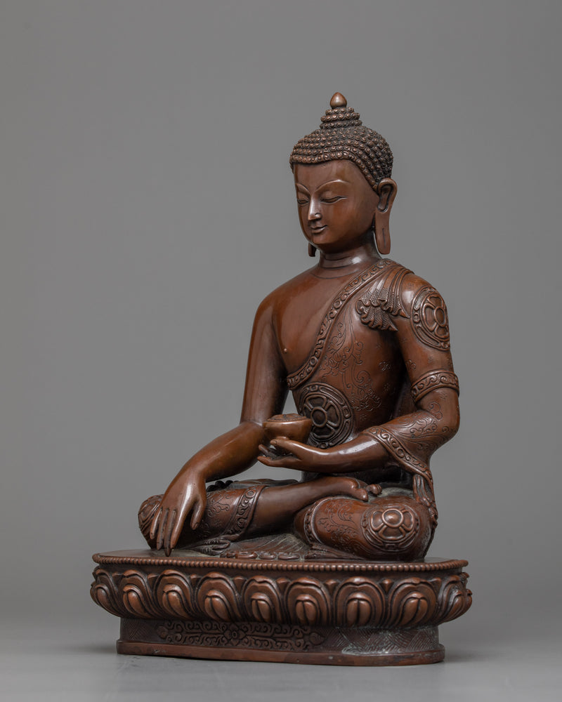 shakyamuni-buddha-oxidized copper statue