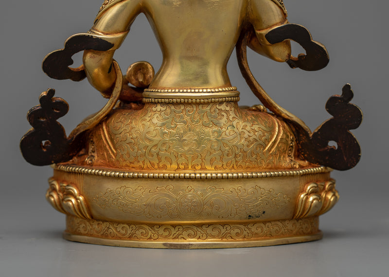 Purification Deity Vajrasattva Sculpture | The Essence of Purity in Gold Gilded Copper