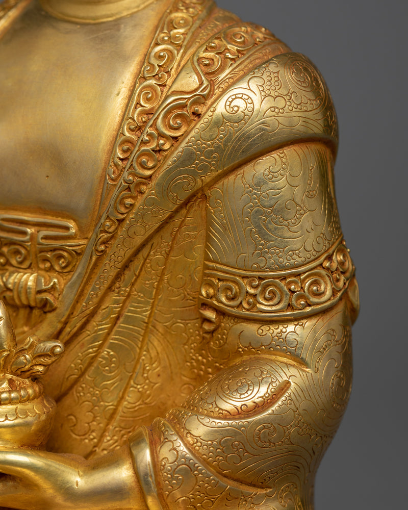 9-Inch Medicine Buddha Statue | Traditionally 24K Gold Gilded