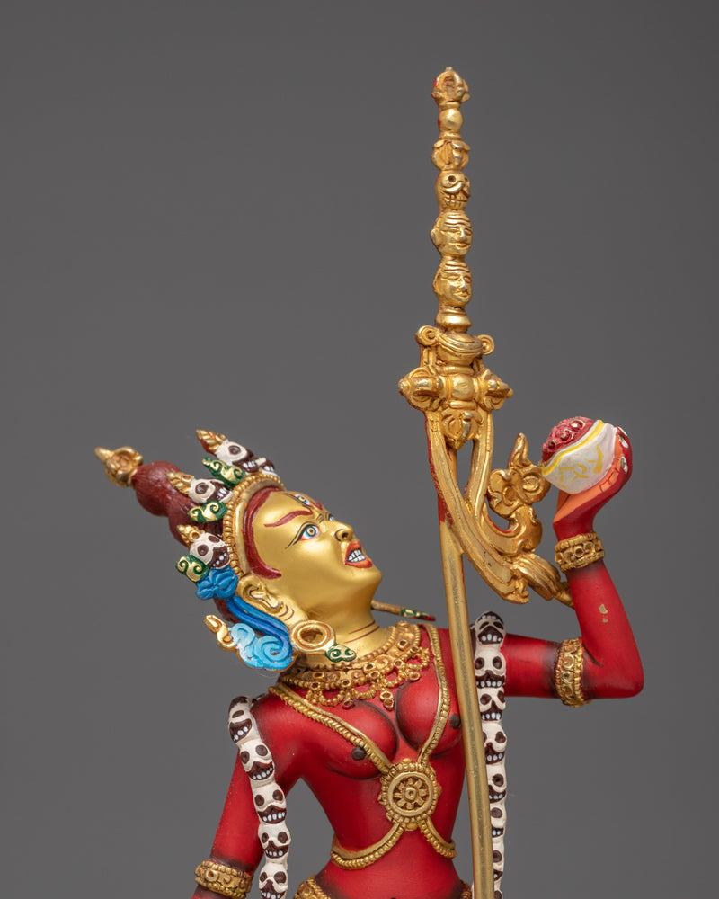 Red Painted Naro Dakini Statue | Himalayan Artwork