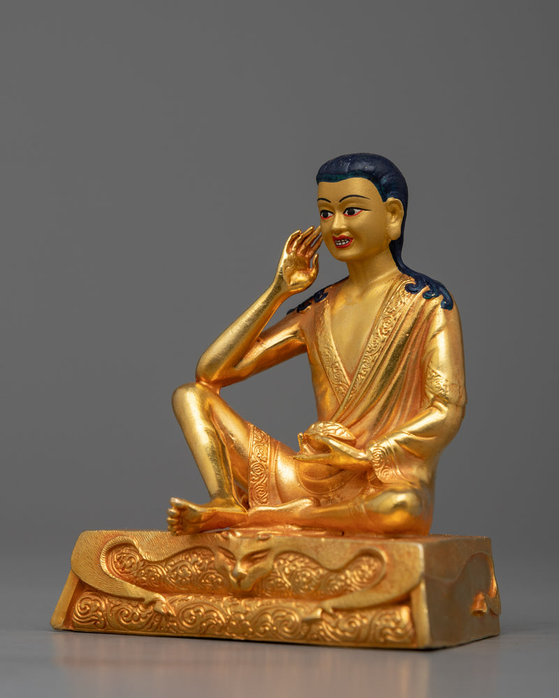 Small-Sized Milarepa Statue | 24K Gold Electroplating